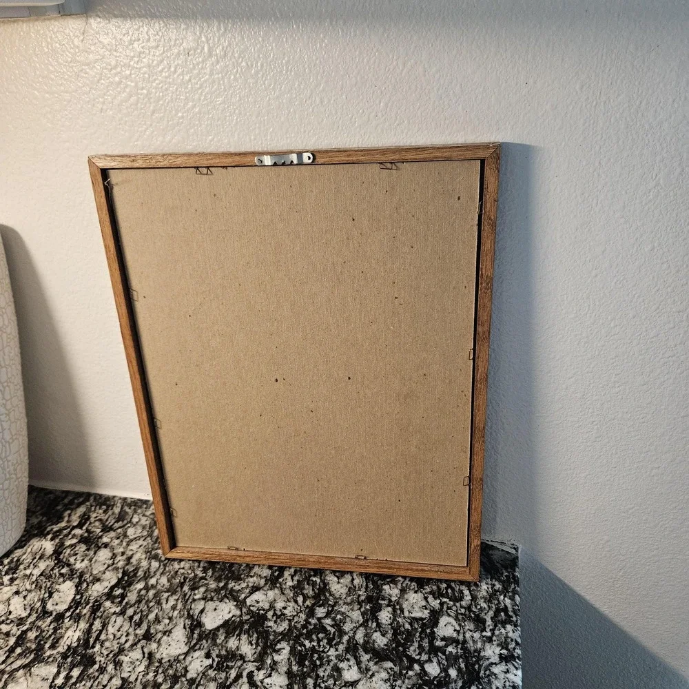 Vintage solid oak picture frame with‎ glass insert 11x14 Magee Company